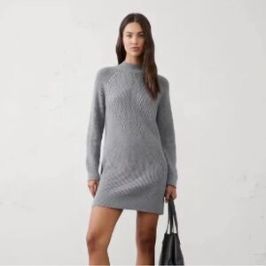 Banana Republic Gray Knit Mini Dress